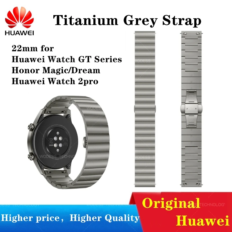 Original Titanium Grey Strap for Huawei Watch GT2 46mm Elite Edition  Stainless Steel Watch Band for GT2 PRO Wrist Band - AliExpress Consumer  Electronics