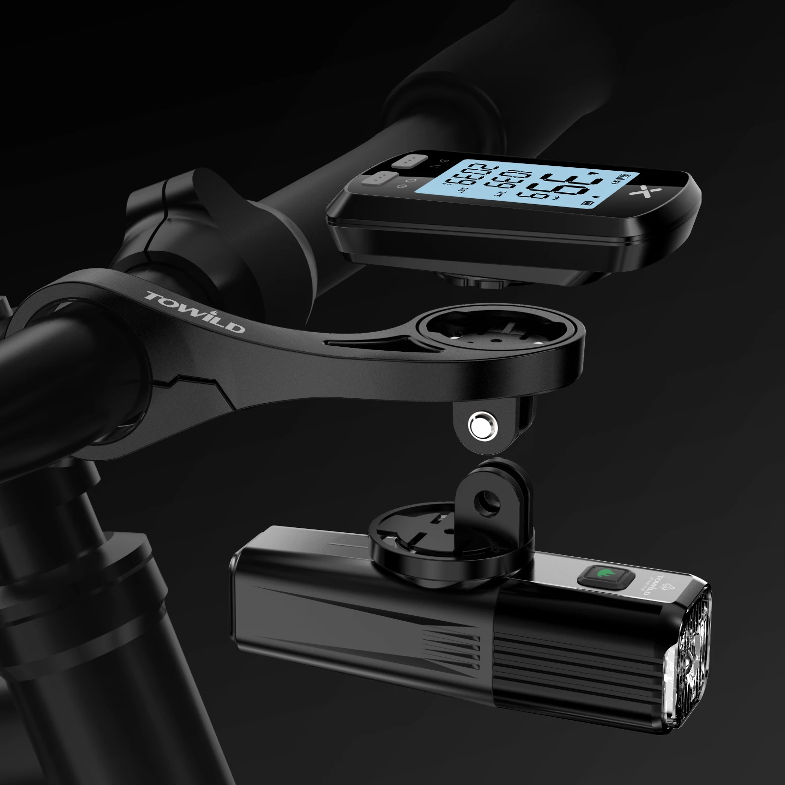 Support De Guidon Ravemen AOM01 Pour Ordinateur De Vélo Garmin Et Lampe - Fixation 31.8mm