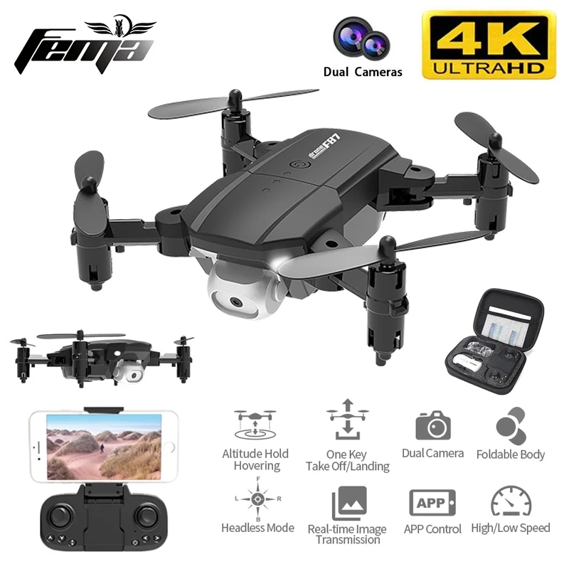 

Newest Mini Drone with Camera 4K HD Height Hold One Key Return 720P RC Quadcopter Dron Toys Gift for Beginner