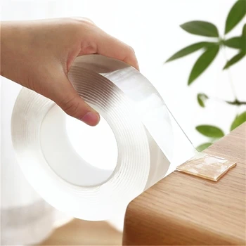 

3M long double-sided magic nano tape adhesive foam gel grip stickers can be reused without traces removable and washable