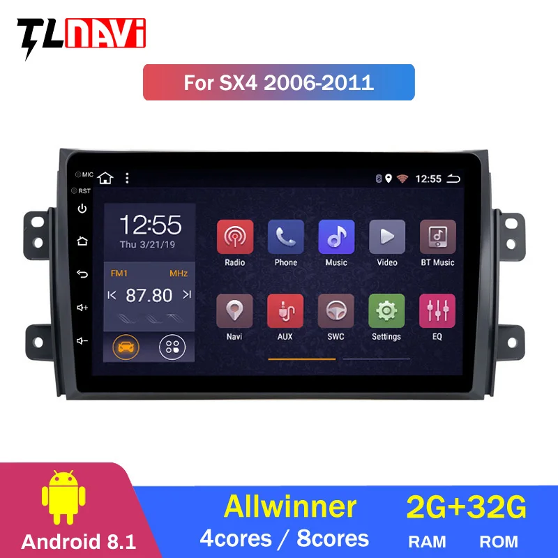 Best Android 8.1 GPS Navigation For Suzuki SX4 2006 2007 2008 2009 2010 2011 Car Radio Tape Recorder Stereo WIFI RDS Car dvd Player 1