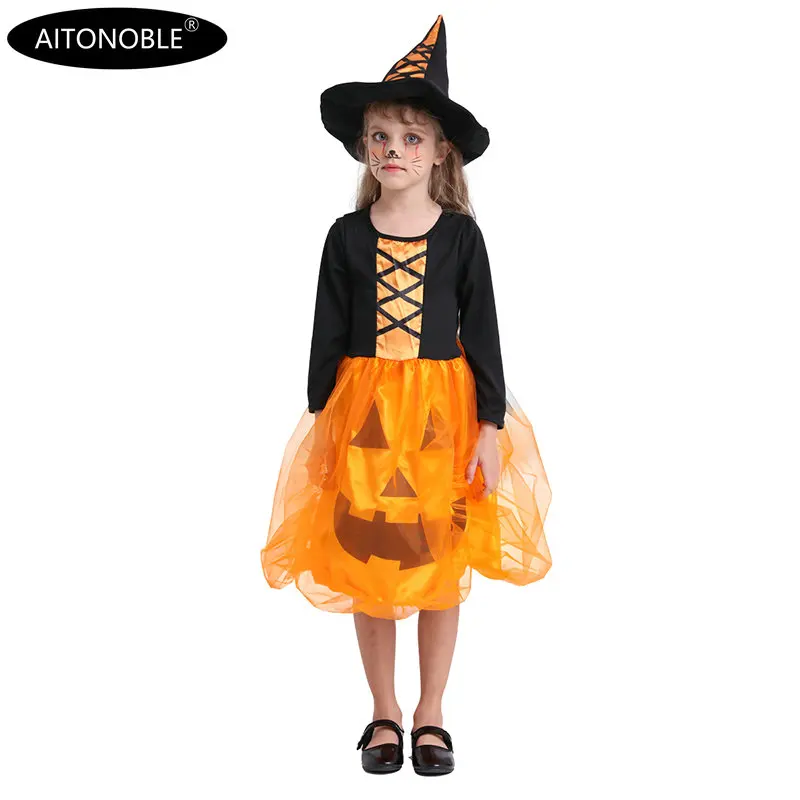 Aitonoble New Costume Child Cute Girls Costume Supergir Dress Girl's Dress Cosplay Halloween For Kids All Saints'