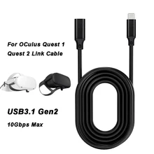 USB3.1 Тип-C кабель-удлинитель 4K @ 60 Гц USB-C Gen 2 10 Гбит/с удлинитель шнура для Oculus квест 1 2 Ссылка Очки виртуальной реальности VR кабель HDTV USB-C концен...