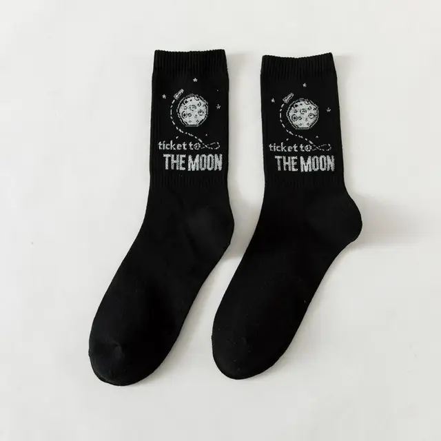 2020 New Autumn Black and White Sports Women Socks Cotton Cute Winter Socks Women Kawaii 1