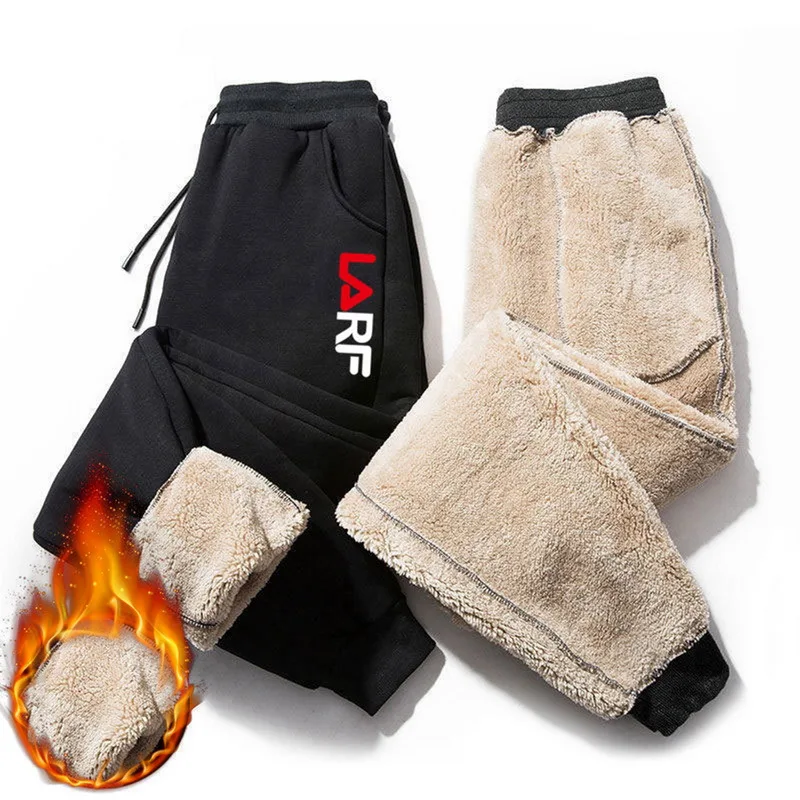 PUIMENTIUA M-3XL Men's Winter Pants Sports Warm Sweatpants Male For Jogging Plus Big Size Fleece Clothing Trousers Joggers fishing pants Sweatpants