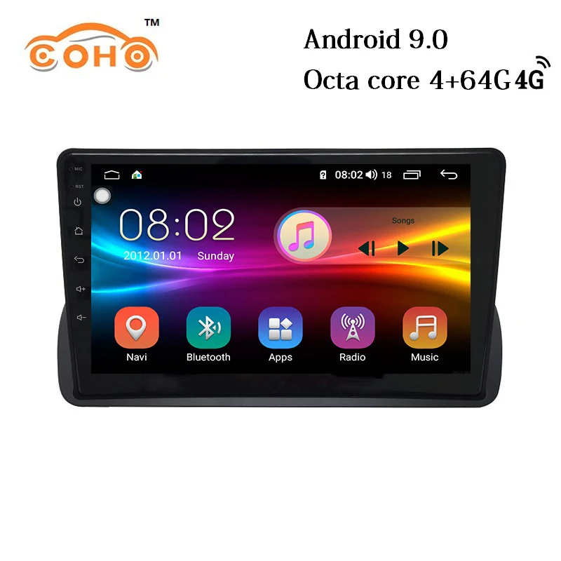BT50 Android 9.0 Octa Core Gps Navigation Central Multimidia Radio 1 Din Android For 2017 Mazda BT50