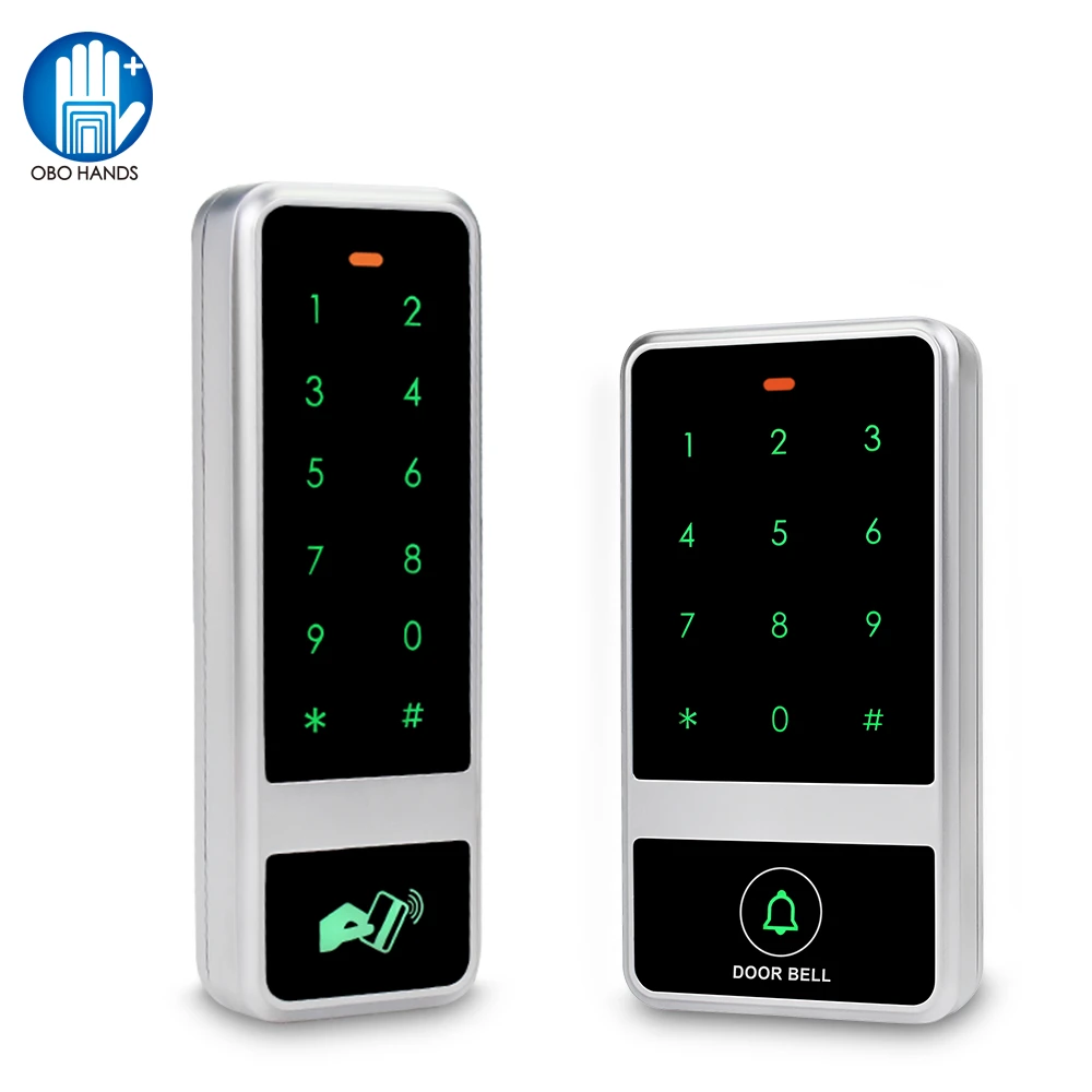 125KHz Standalone Access Control Reader RFID Keypad Metal Touch Panel WG26/34 with 10pcs Keyfobs for Door System | Безопасность и
