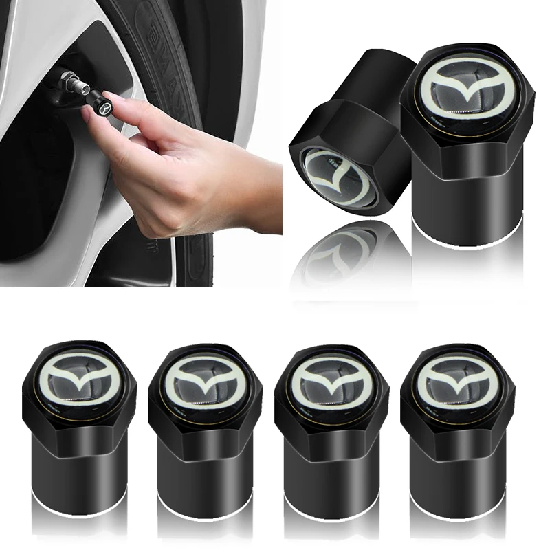 

4pcs car wheel tire Valve plugs protective case for Mazdas 5 6 323 626 RX8 7 MX3 MX5 Atenza Axela Styling Car Accessories