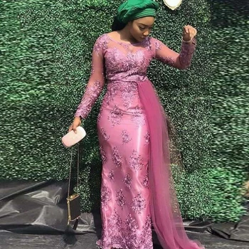 Seyi African  Long Sleeve Lace Gown