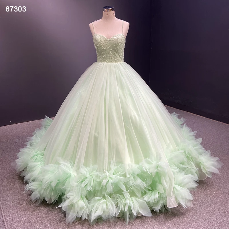 RSM67303 Shiny Pearl Emerald Green Formal Gown Glitter Blackless Sling Dresses For Women 2021 Rochii De Ocazie Elegant 1