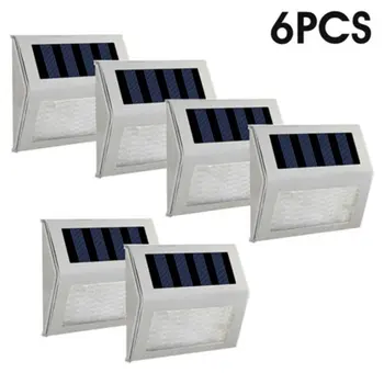 

6 Packs Outdoor Solar Stair Light LED Light Garden Stair Step Light Convenient And Practical Stainless Steel