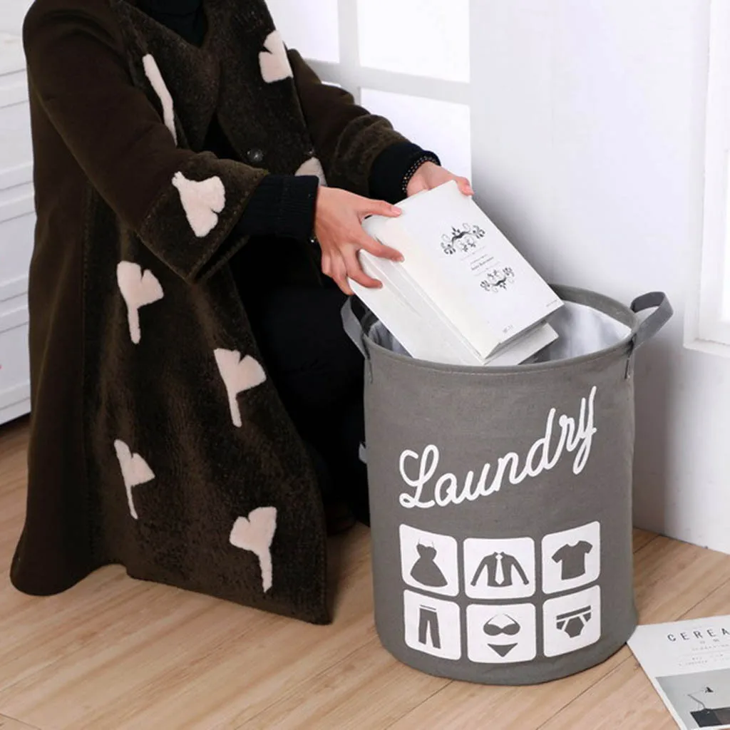 Multi-Function Waterproof Nice Laundry Clothes Basket Storage Basket Folding Storage Box Creative For kicthenr#30