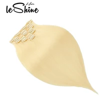 Leshine натуральные бразильские волосы remy#613 блонд 1" 16" 18 прямые человеческие волосы для наращивания на заколках натуральные волосы на заколках