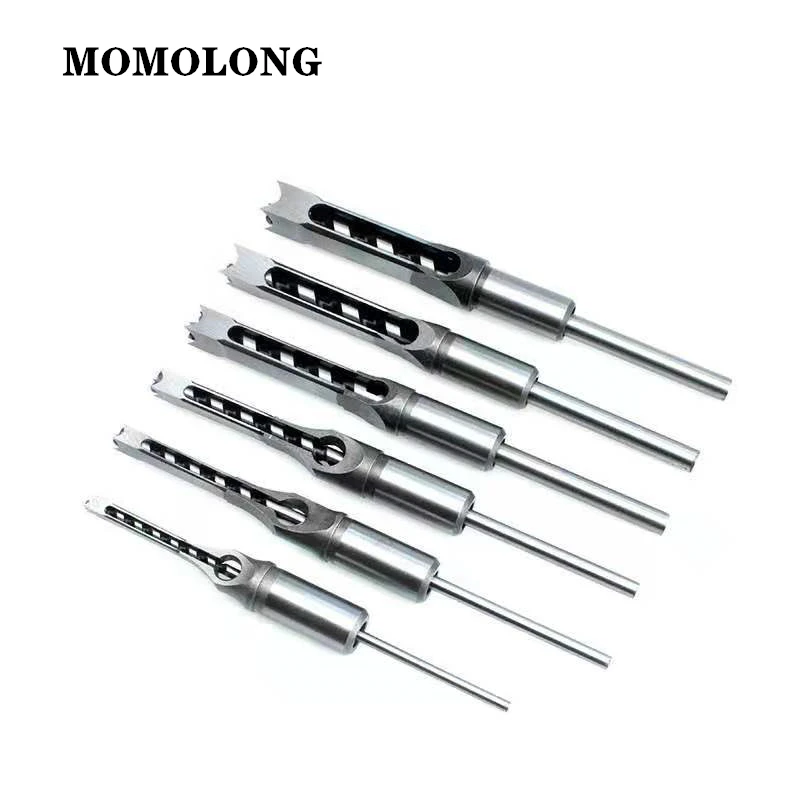 4/5/6PCS 목공 드릴 비트 세트 6.0mm-16mm 사각형 구멍 확장 톱 사각형 오거 모티싱 치즐 HSS 트위스트 드릴 도구 키트
