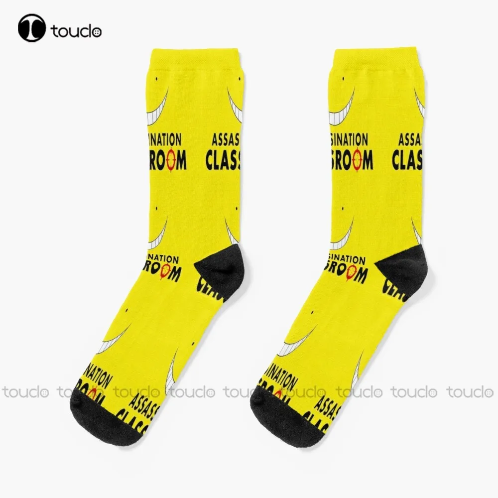 

Assassination Classroom Smile Socks white crew socks men Personalized Custom Unisex Adult Teen youth Socks Christmas gift