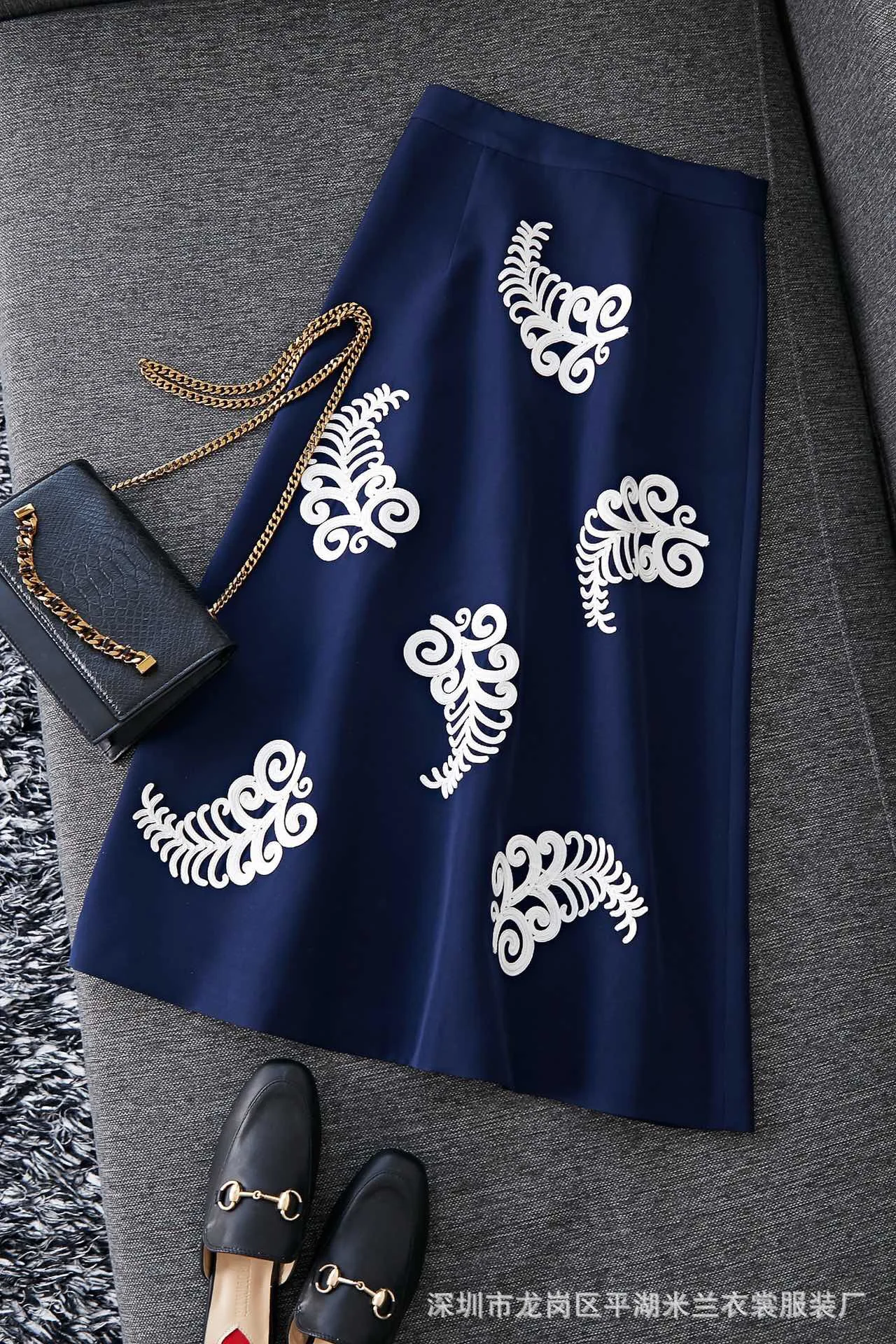 

TOP Trend Summer 2020 Clothes for Women Women plus Size Milan 2020 Feather Vine embroidered Skirt-Style Fresh And Refined Skirt