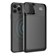 Тонкий беспроводной Чехол для зарядного устройства для iPhone 11 Pro Max чехол для телефона отдельный внешний аккумулятор 2 в 1 Зарядка задняя крышка для iPhone 11