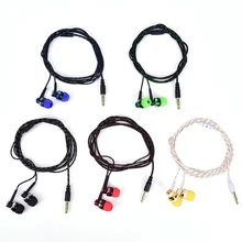 Проводные наушники, абсолютно новые стерео наушники-вкладыши, 3,5 мм, нейлоновый плетеный кабель, наушники, гарнитура с микрофоном для ноутбуков, смартфонов