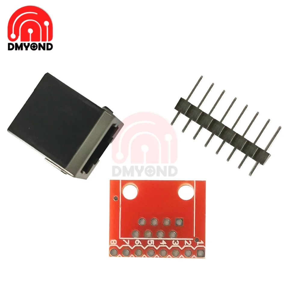 

3PCS/Set New RJ45 Breakout Board Modular Ethernet Connector Adapter Small Mini PCB Module Portable For Network Power Supply