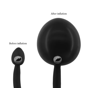 Built-in Steel Ball Inflatable Anal Plug Vaginal Anus Dilator Dildo Anal Sex Toys for Women Men Butt Plug Air Pump Adult Product 4