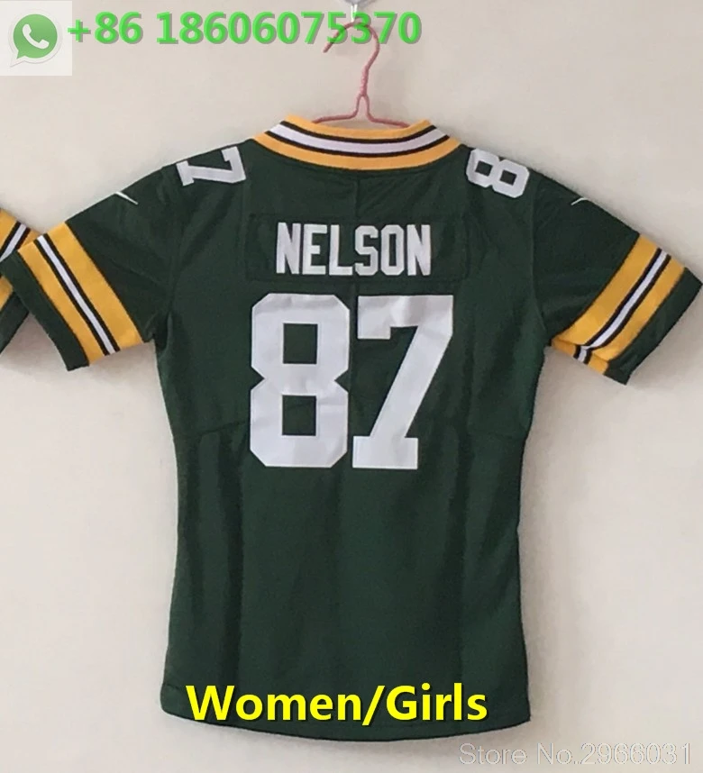 for women Green Bay shipping A+++ качественная женская майка 12 Aaron Rodgers Clay Matthews 52 Ha Clinton-Dix 21 Jordy Nelson 87 - Цвет: for women