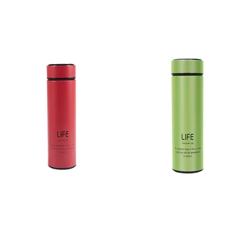 

Promotion! 2Pcs Stainless Steel Vacuum Bottle Mug Cup Coffee Thermos Travel Insulated Container, Green & Red