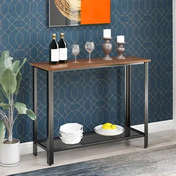 

Chic Simple Side Table Charming Simple Industrial Style Design Smooth Surface Adjustable Shelf Versatile Furniture Console Table
