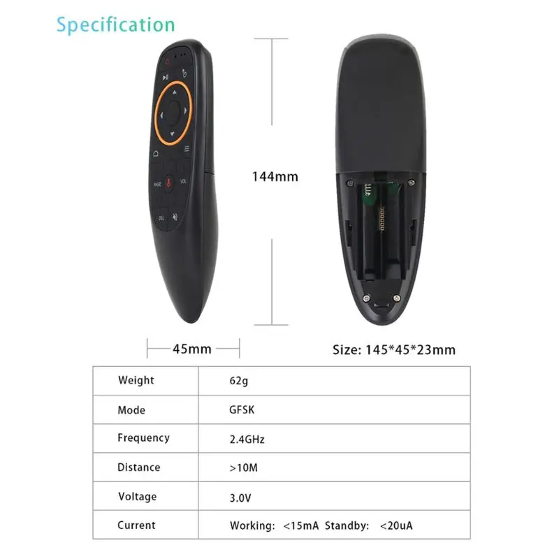 G10 G10 2,4G голосовой пульт дистанционного управления воздушная мышь Fly mouse ИК функция обучения 6 осевой гироскоп Google голосовой помощник для Android Box tv