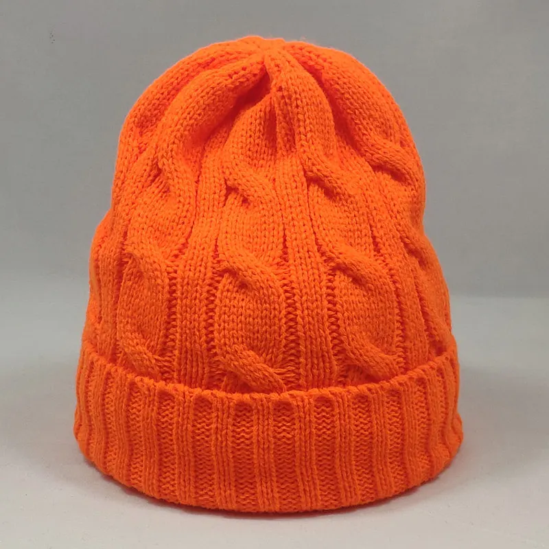 Теплые зимние шапки с черепом, женские шапки с флисовой подкладкой, вязаные шапки, неоновые, желтые, белые, черные, красные, неоновые, оранжевые, модные цвета