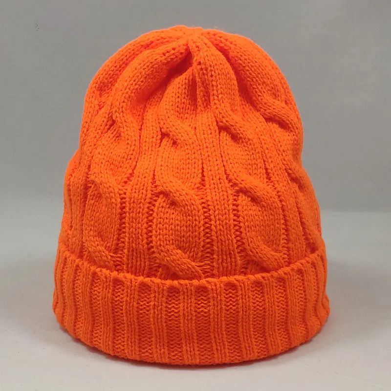 orange skull cap