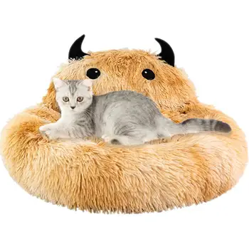 

Thickened Warm Soft Dog Cat Bed Plush Cat Mat Dog Beds For Large Dogs Bed House Round Cushion Cute Pet Product Accessories
