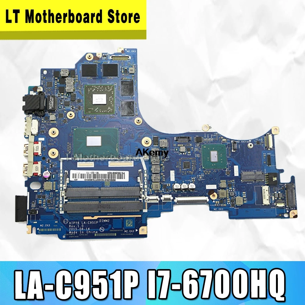 LA-C951P Laptop Moederbord Voor Lenovo Y700-14ISK Originele Moederbord I7-6700HQ R9-M375 2 Gb LA-C951P Laptop Moederbord Voor Lenovo Y700-14ISK Originele Moederbord I7-6700HQ R9-M375 2 Gb