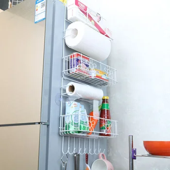 

r Multifunctional Kitchen Supplies Organizer Household Multi-layer Fridge Storage Refrigerator Rack Side Shelf Sidewall Holde