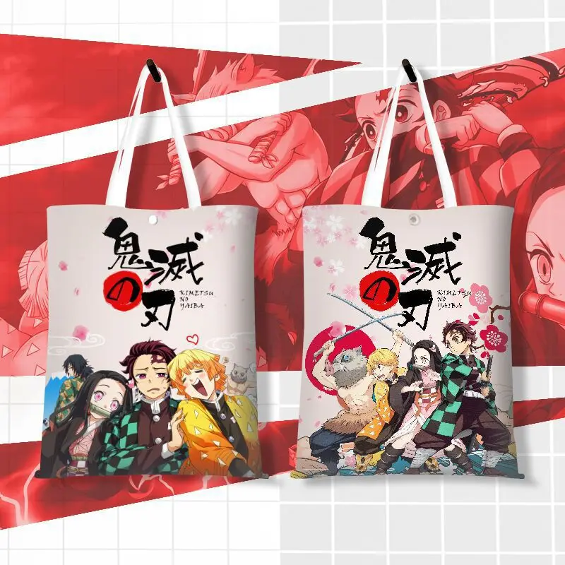 Bolsa de ombro com lâmina do diabo, desenho, anime demon slayer kimetsu no  yaiba tanjirou nezuko - AliExpress