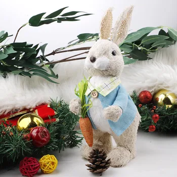 

2020 New Simulation Easter Rabbit for Home Party Window Decorations Photography Props Ornament Party Supplies M16