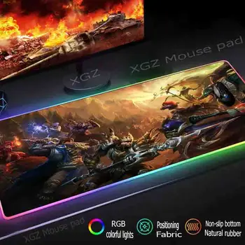 

XGZ Hot Gaming RGB Large Mouse Pad Player Mat Computer Led Backlit XXL Mause Keyboard Table for DOTA LOL Csgo