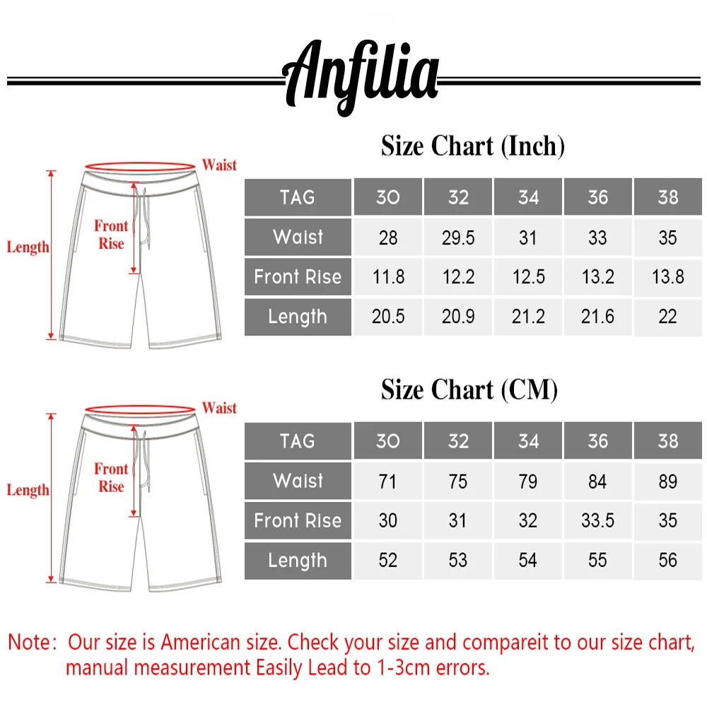 Anfilia Men's Swim shorts American Flag Beach Shorts Swimwear Briefs Man Swimsuits Trunks Sea Short Bottoms American Flag Shorts