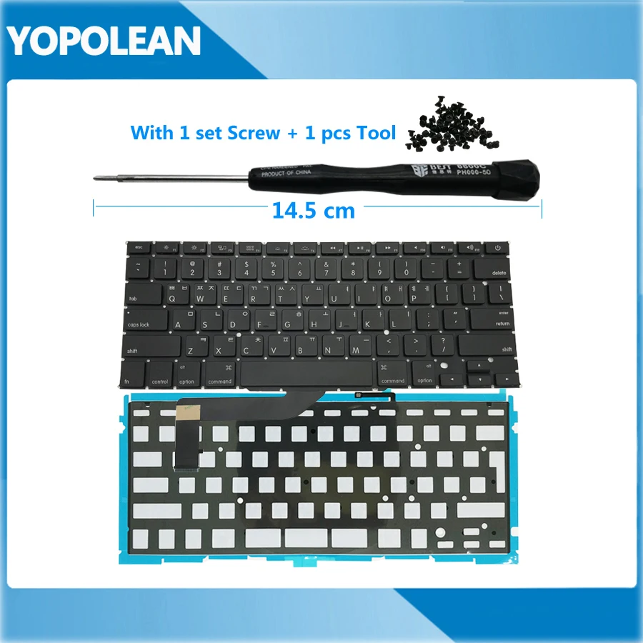 New Korea Korean Keyboard + Backlight For Macbook Pro 15" Retina A1398