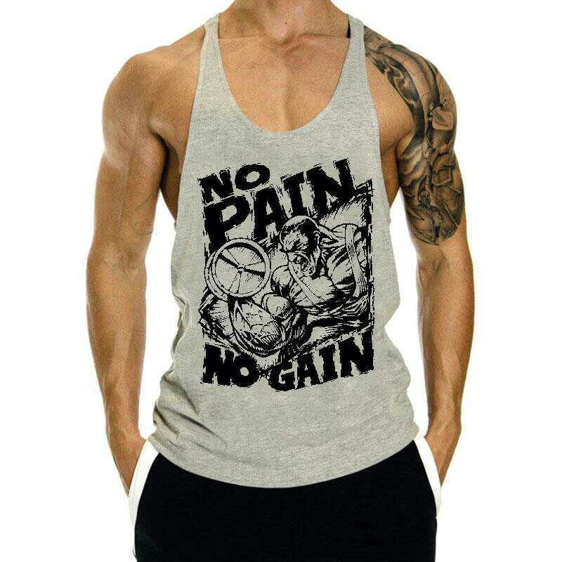 

Gym Tank Top Men Fitness Clothing Mens Bodybuilding Tank Tops Summer Gym Clothing for Male Sleeveless Vest Shirts Plus Size No