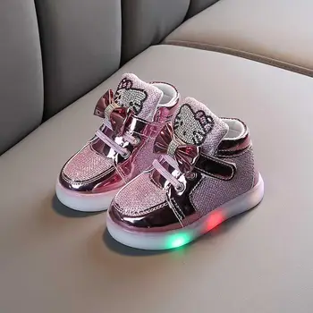 

Children Led Light shoes Fashion Girls Sneakers 2020 New Baby Girls Princess Shoes Kids Shoes With Light Size21-30 Free Shipping