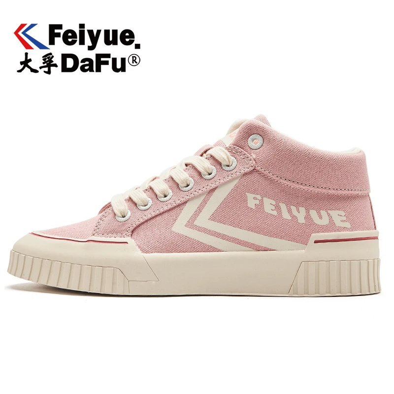 Feiyue/Вулканизированная обувь; коллекция 8360 года; парусиновая обувь для женщин и мужчин; сезон осень-зима; повседневная обувь на плоской подошве; 8 цветов; эластичная стелька; модная Вулканизированная обувь - Цвет: Pink