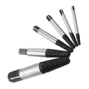 

6Pcs/set Steel Damaged Screw Extractor Drill Bit Broken Speed Out Guide Set Broken Bolt Remover Easy Out Tool Accessories