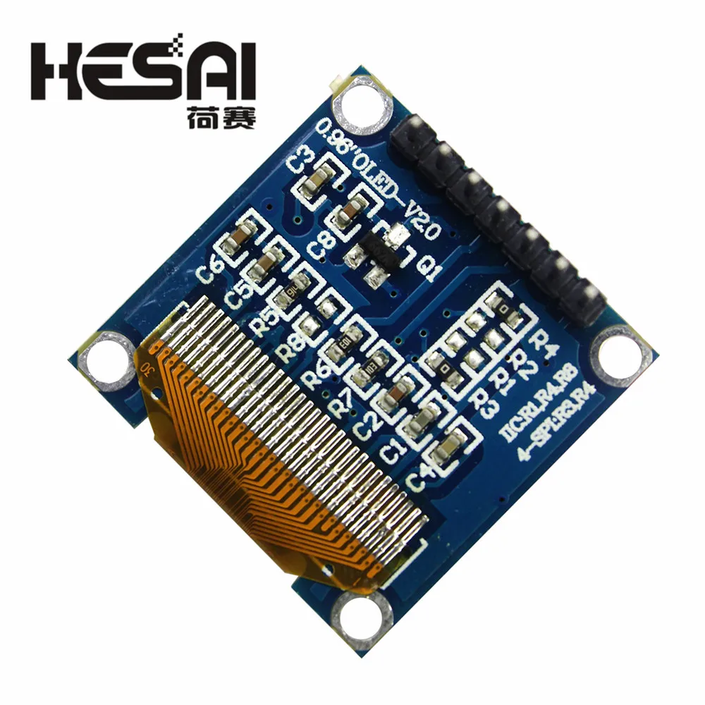 0 96 дюймовый OLED белый дисплей модуль 128X64 SPI 7pin драйвер чип SSD1306 для arduino Diy Kit|128x64