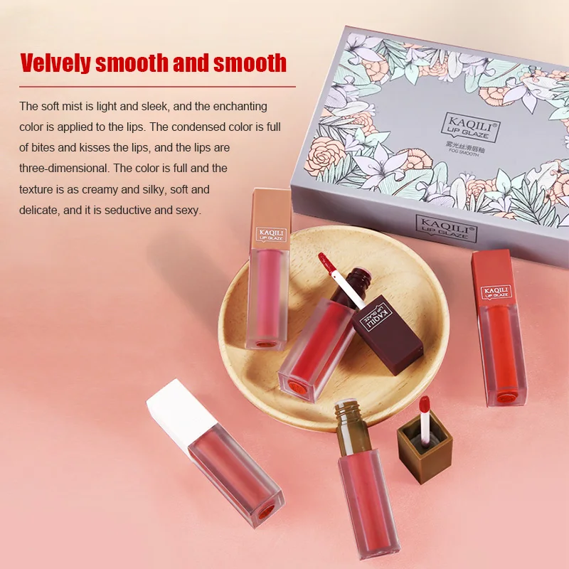5 Colors Smooth Lip Gloss Long-lasting Moisturizing Non-fading Waterproof Liquid Lipstick Cosmetic