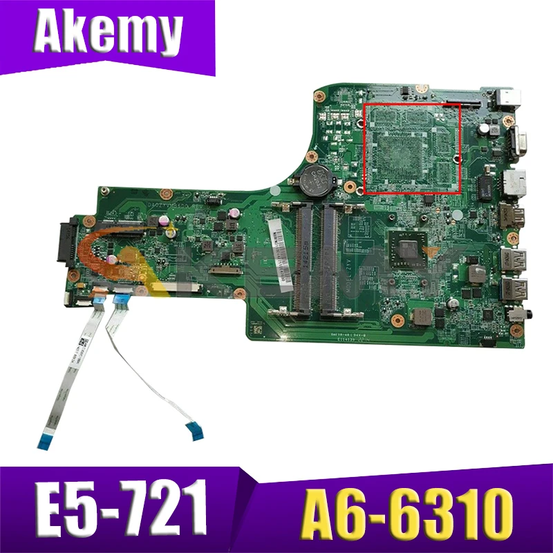 AKEMY DA0ZYVMB6D0 NBMND11001 NB.MND11.001 материнская плата для ноутбука acer aspire E5-721 Quanta A6-6310 DDR3