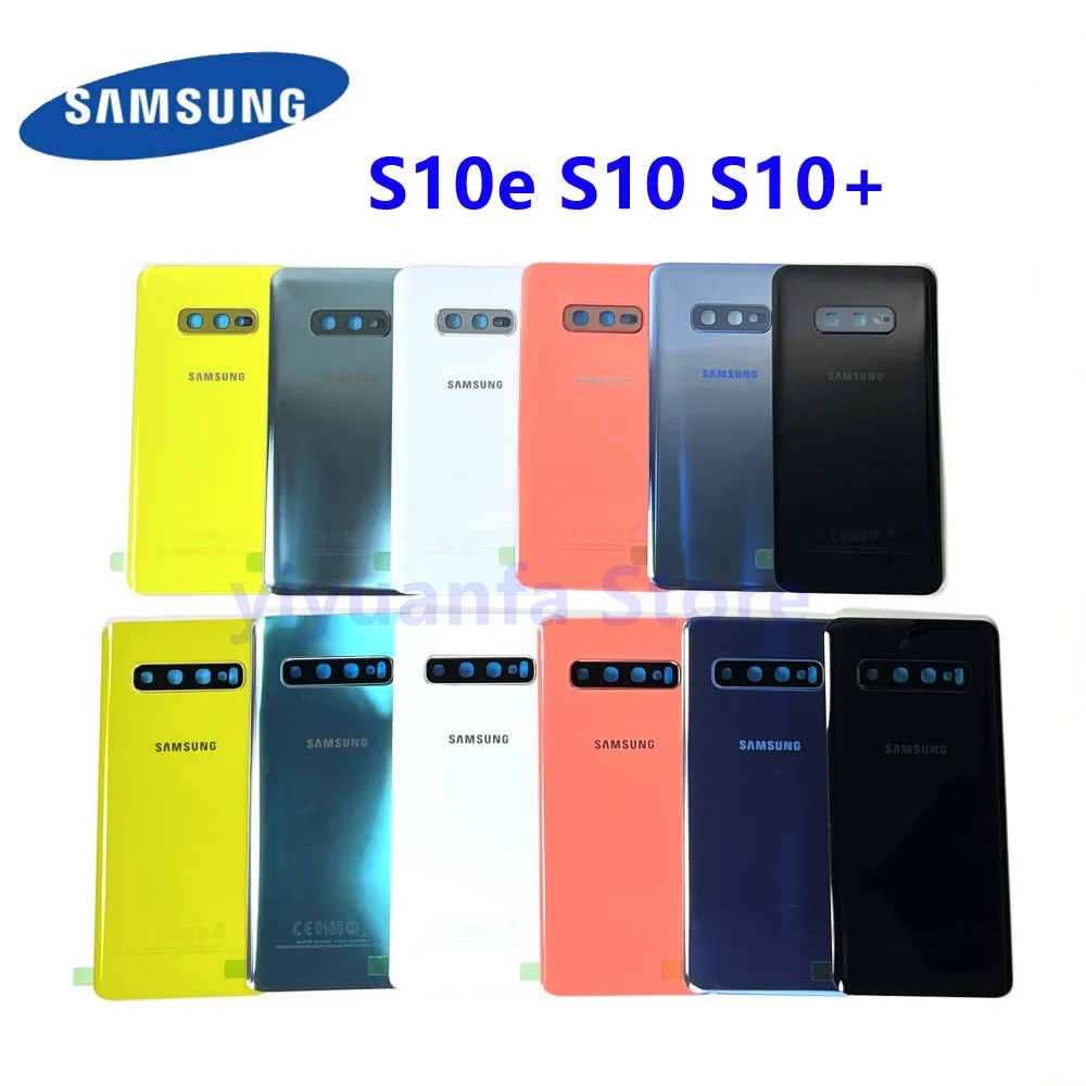 Замена заднего стекла для Samsung Galaxy S10 S10e Plus + Крышка батарейного отсека задний