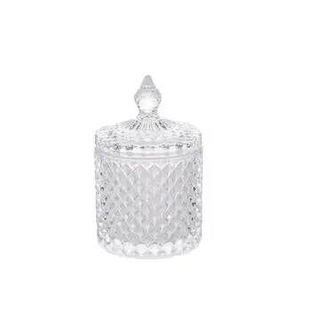 

1pcs Bootle Decorative Transparent Simple Beautiful Glass Candy Bootle Glass Storage Bootle for Store Restaurant Home