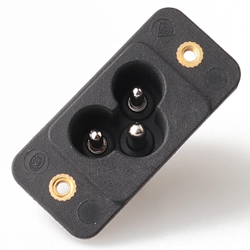 

LZ-6-3TS1S1 C6 type AC power socket Mickey Mouse socket plum socket three core card with ear screw