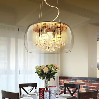 

Simple Modern Luxury Crystal Pendant lights living room hotel Glass Lampshades chandelier Home Lighting Fixtures decor YHJ020601