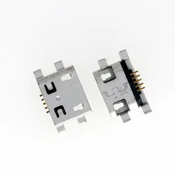 50/100 pcs/lot usb 4 Feet 5Pin DIP Female Flat Port Micro USB Connector Jack Tail Plug Sockect Terminals Front foot hollow